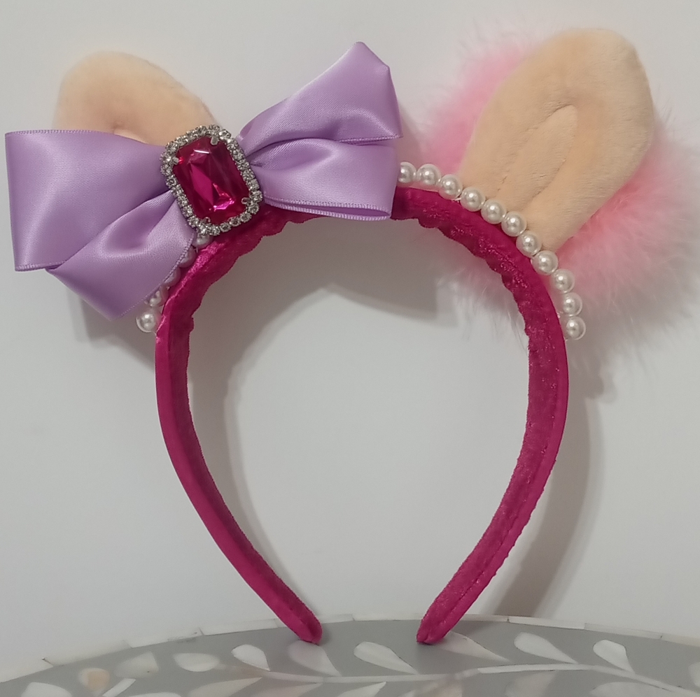 Disney Miss Piggy Pink Ears muppets ear headband rare